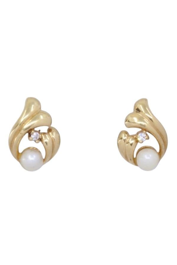BOUCLES D'OREILLES PERLES ET DIAMANTS — vue 1