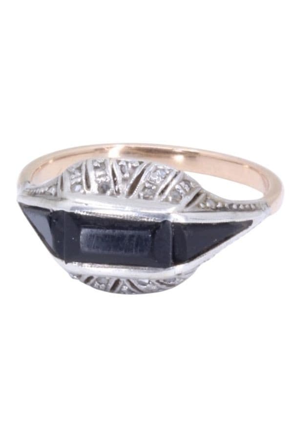BAGUE ONYX ET DIAMANTS NAPOLÉON III — vue 6