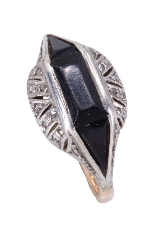 BAGUE ONYX ET DIAMANTS NAPOLÉON III — vue 4