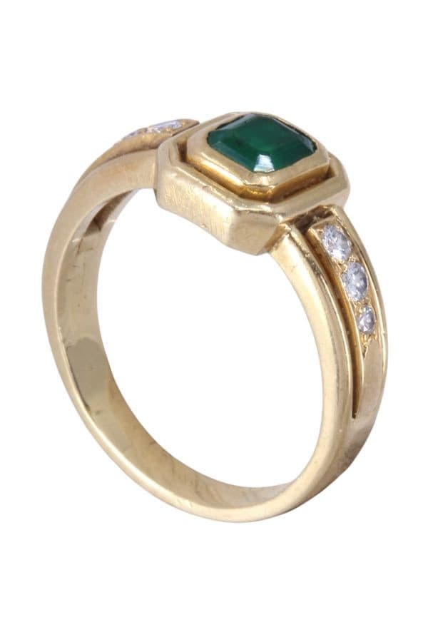 BAGUE ÉMERAUDE ET DIAMANTS — vue 5