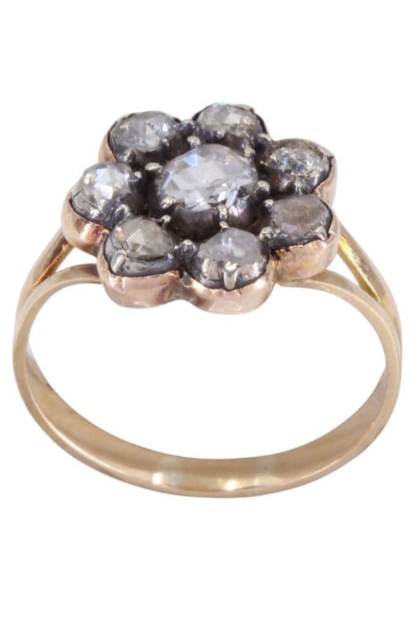 BAGUE MARGUERITE DIAMANTS NAPOLÉON III — vue 1