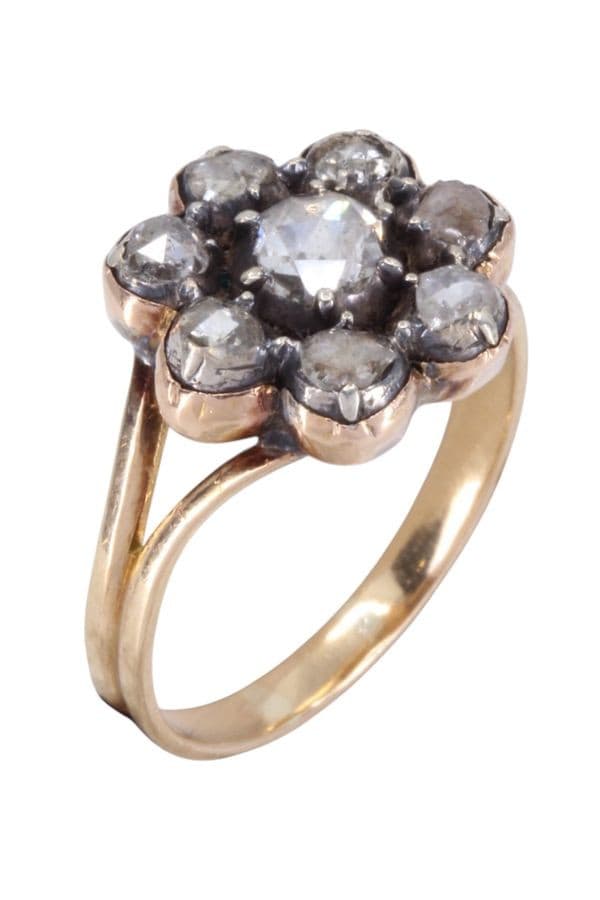 BAGUE MARGUERITE DIAMANTS NAPOLÉON III — vue 3