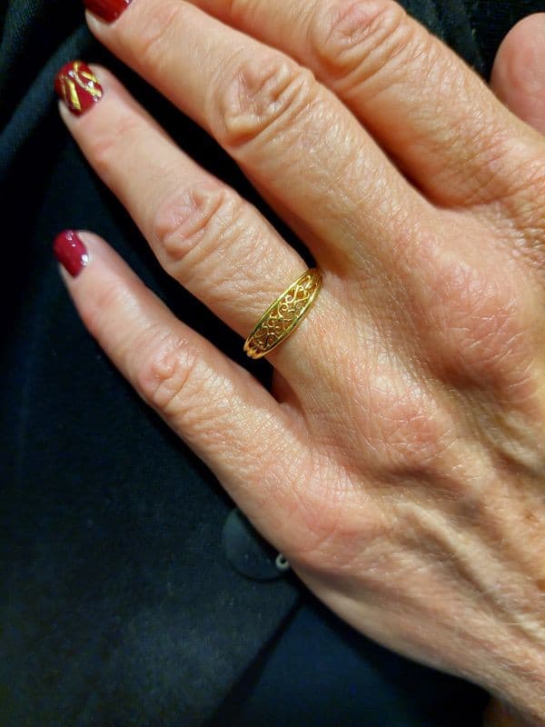 BAGUE MODERNE FILIGRANE — vue 2