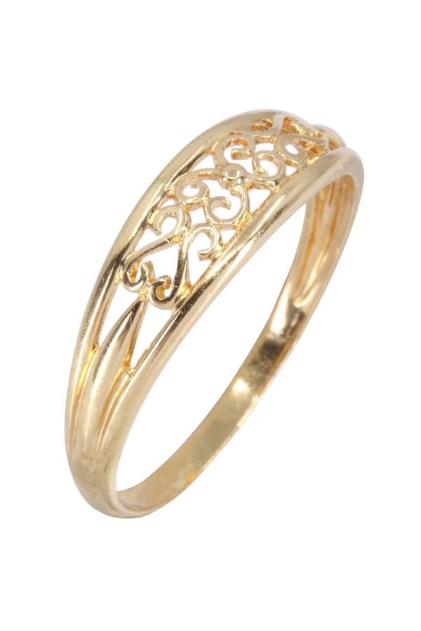 BAGUE MODERNE FILIGRANE — vue 3
