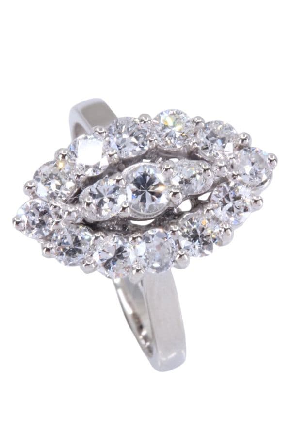 BAGUE MARQUISE DIAMANTS  ANNÉES 50' — vue 4