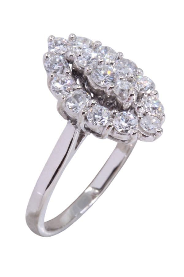 BAGUE MARQUISE DIAMANTS  ANNÉES 50' — vue 3