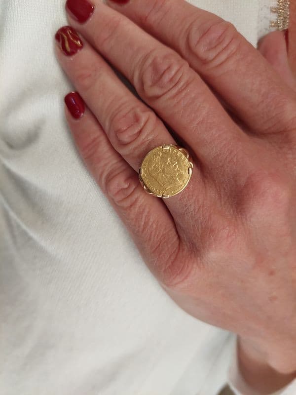 BAGUE PIÈCE 5 FRANCS NAPOLÉON III — vue 2