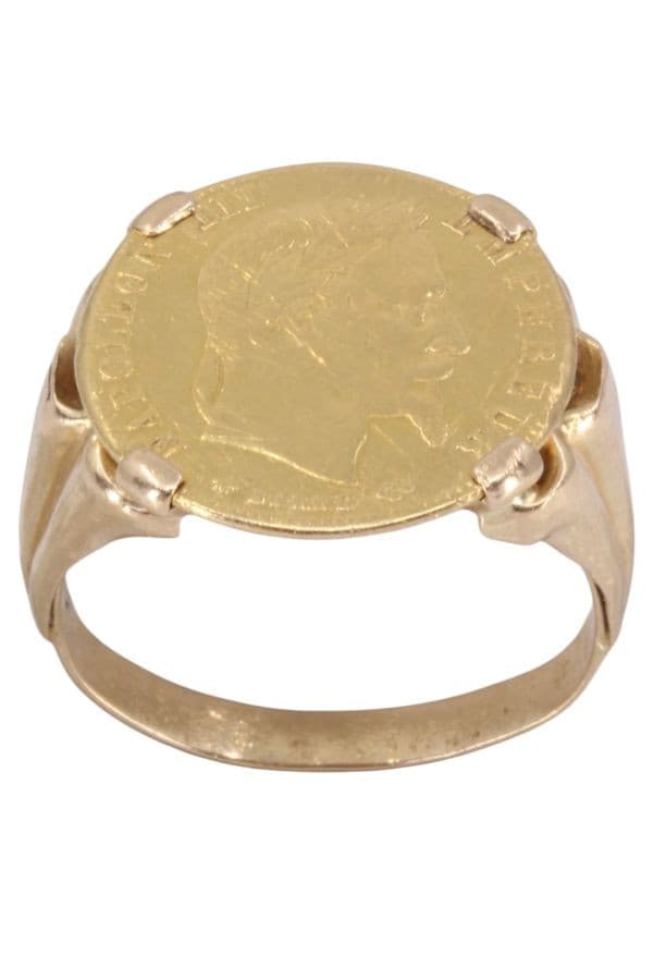 BAGUE PIÈCE 5 FRANCS NAPOLÉON III — vue 1