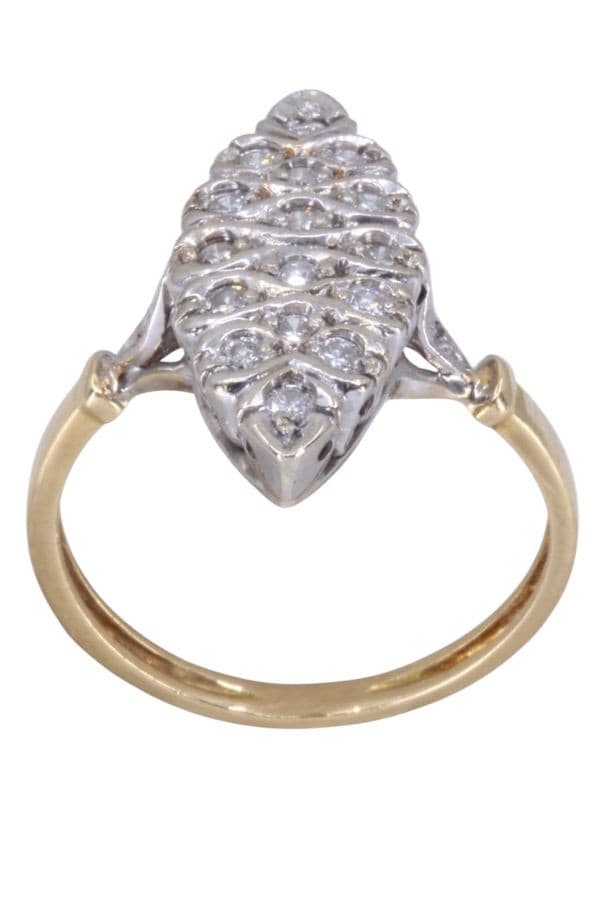 BAGUE MARQUISE DIAMANTS — vue 1