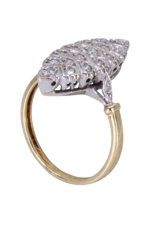 BAGUE MARQUISE DIAMANTS — vue 5