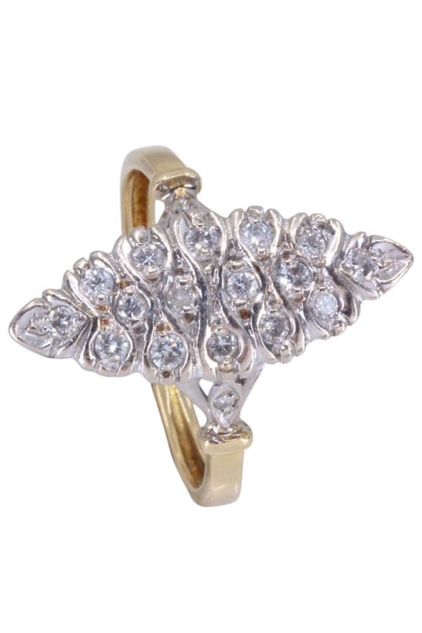 BAGUE MARQUISE DIAMANTS — vue 4
