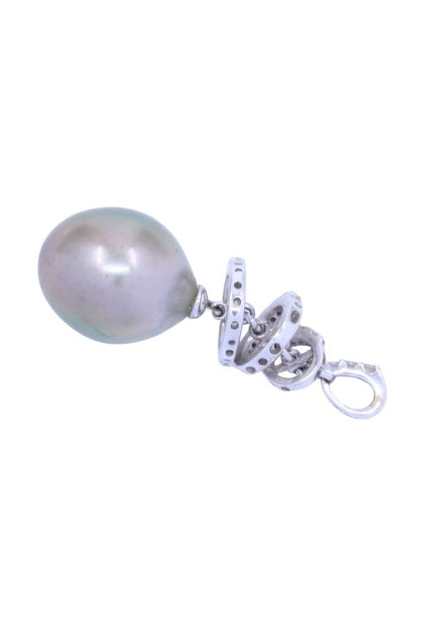 PENDENTIF PERLE DE TAHITI ET DIAMANTS — vue 3