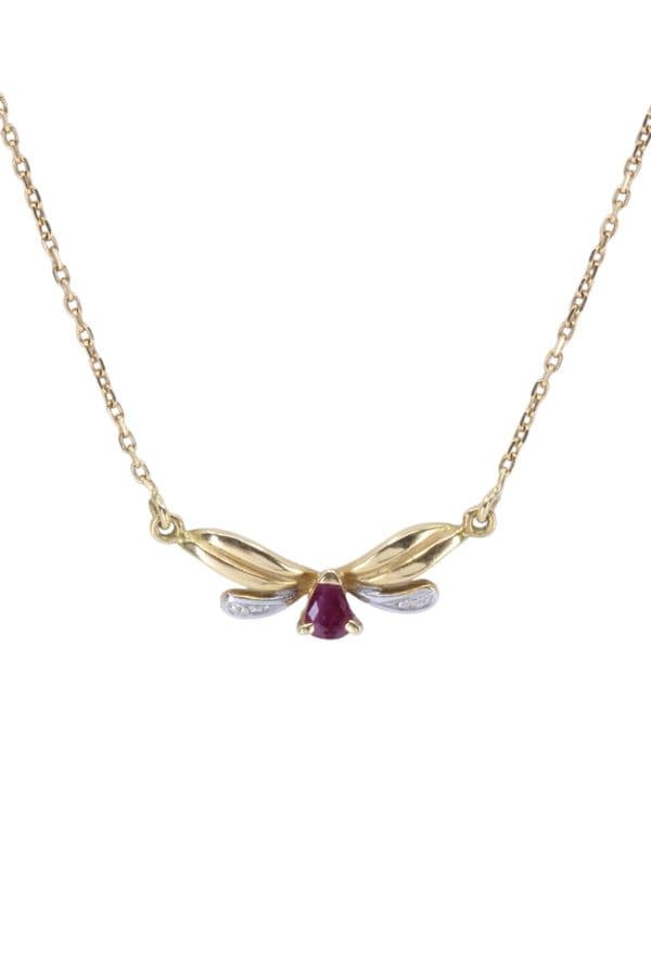 COLLIER MODERNE RUBIS — vue 3