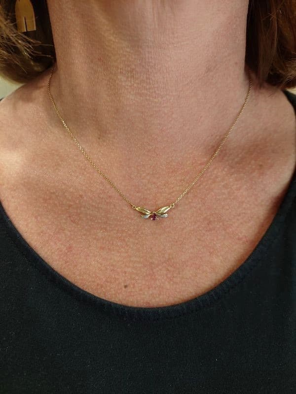 COLLIER MODERNE RUBIS — vue 2