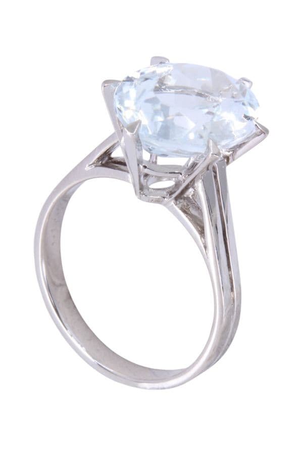 BAGUE MODERNE AIGUE-MARINE — vue 5