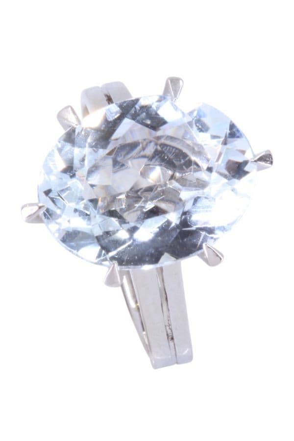 BAGUE MODERNE AIGUE-MARINE — vue 4