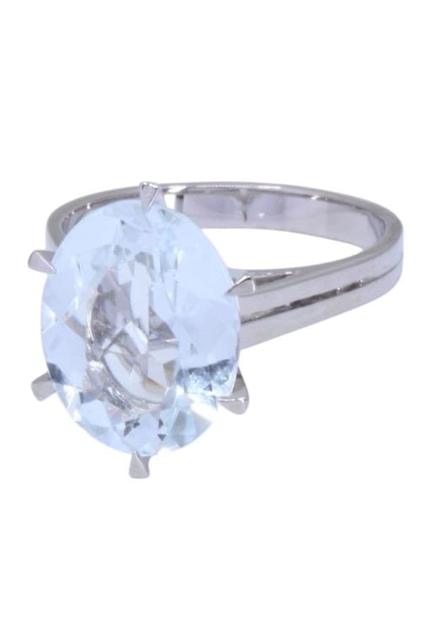 BAGUE MODERNE AIGUE-MARINE — vue 6