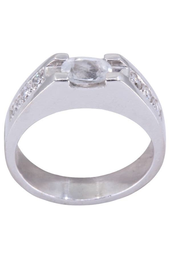 BAGUE MODERNE AIGUE-MARINE ET DIAMANTS