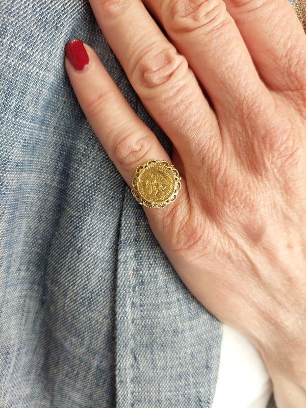 BAGUE 2 PESOS MEXICAIN — vue 2