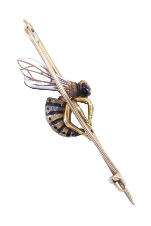BROCHE ANCIENNE ABEILLE — vue 3