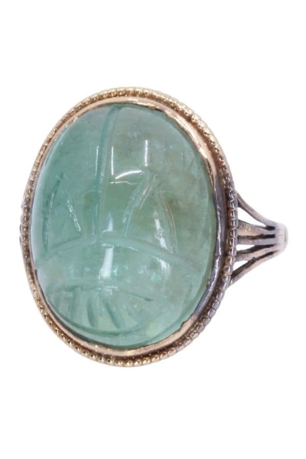 BAGUE SCARABÉE JADE — vue 6