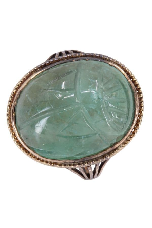 BAGUE SCARABÉE JADE — vue 4