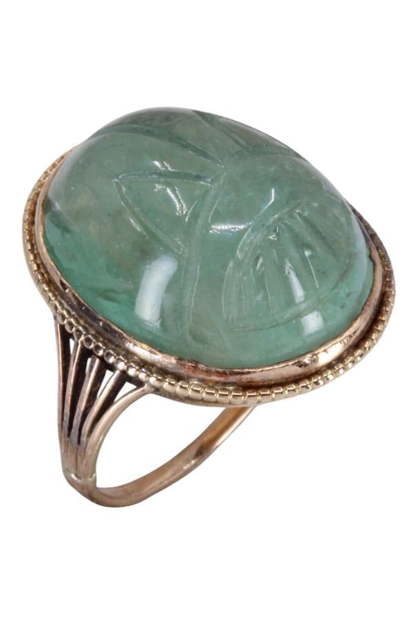 BAGUE SCARABÉE JADE — vue 3