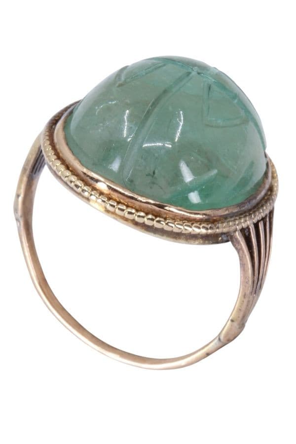 BAGUE SCARABÉE JADE — vue 5