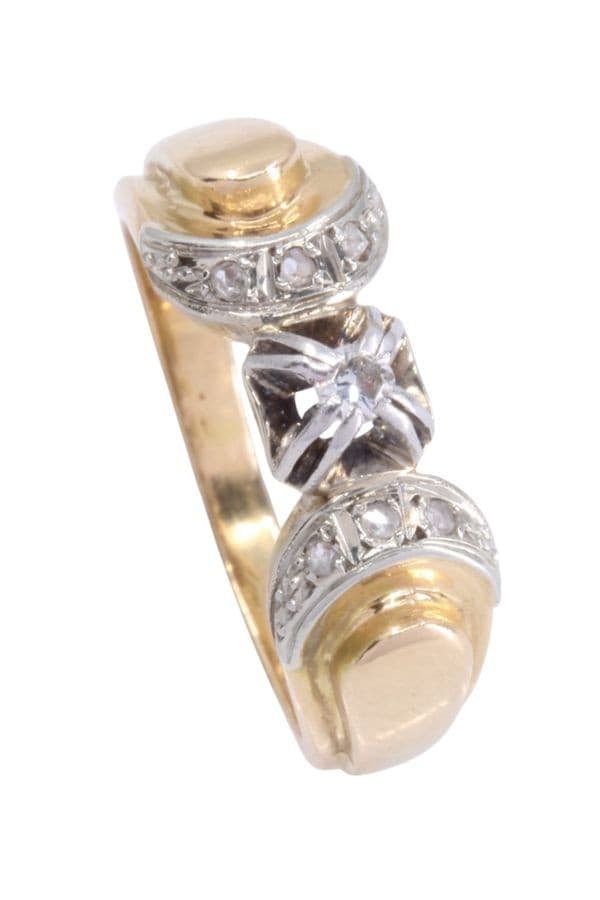 BAGUE ANCIENNE DIAMANTS — vue 4