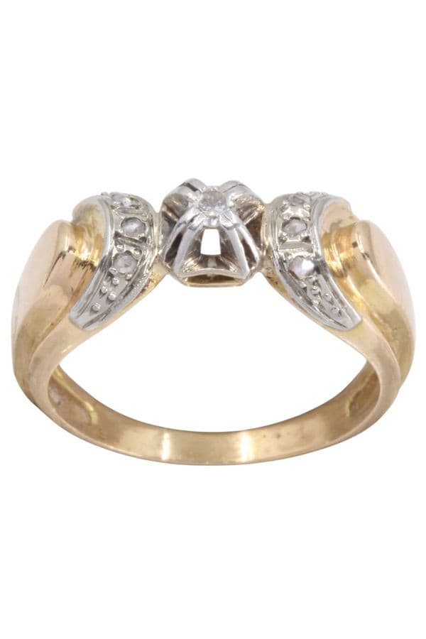 BAGUE ANCIENNE DIAMANTS — vue 1