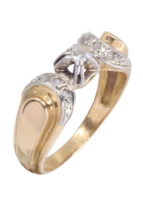 BAGUE ANCIENNE DIAMANTS — vue 3