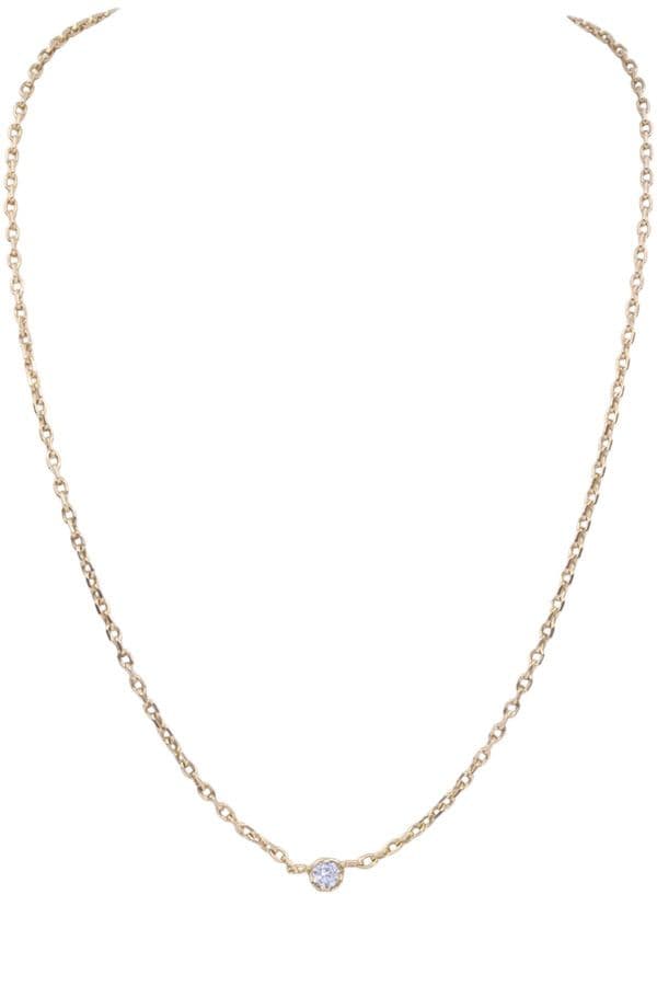 COLLIER DIAMANT SOLITAIRE 0.25 CARAT — vue 1