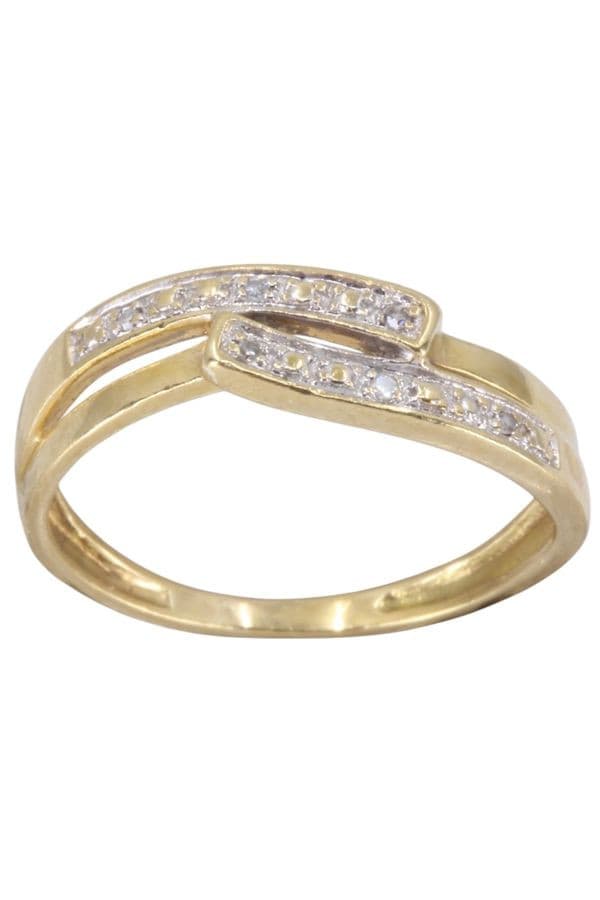 BAGUE MODERNE DIAMANTS — vue 1
