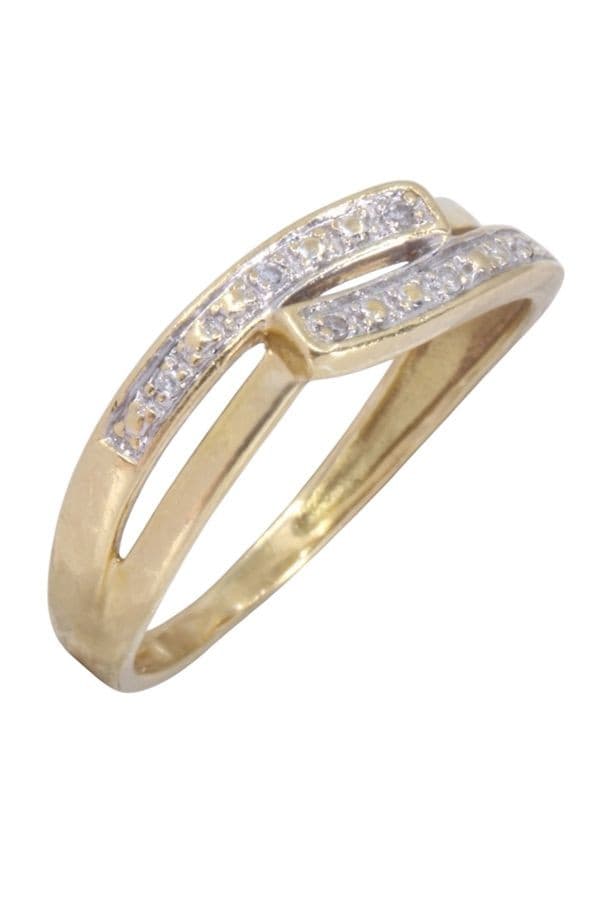 BAGUE MODERNE DIAMANTS — vue 3