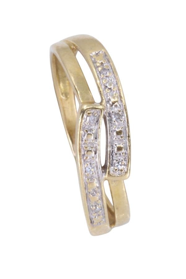 BAGUE MODERNE DIAMANTS — vue 4