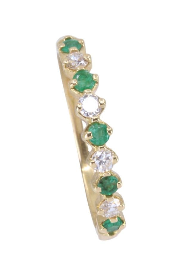 BAGUE ÉMERAUDES ET DIAMANTS — vue 4