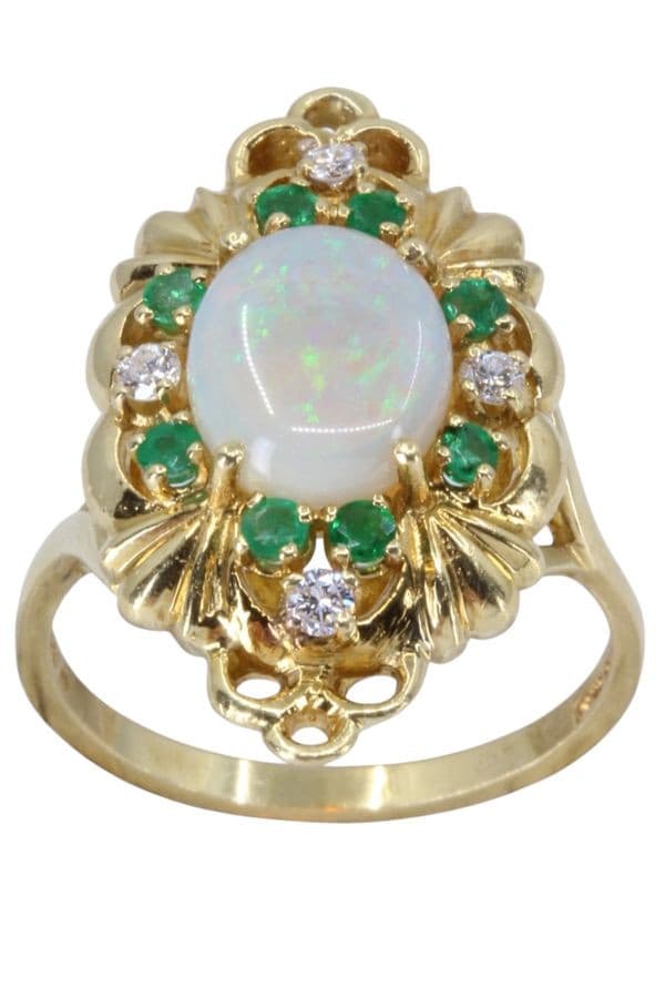 BAGUE ANCIENNE OPALE — vue 1