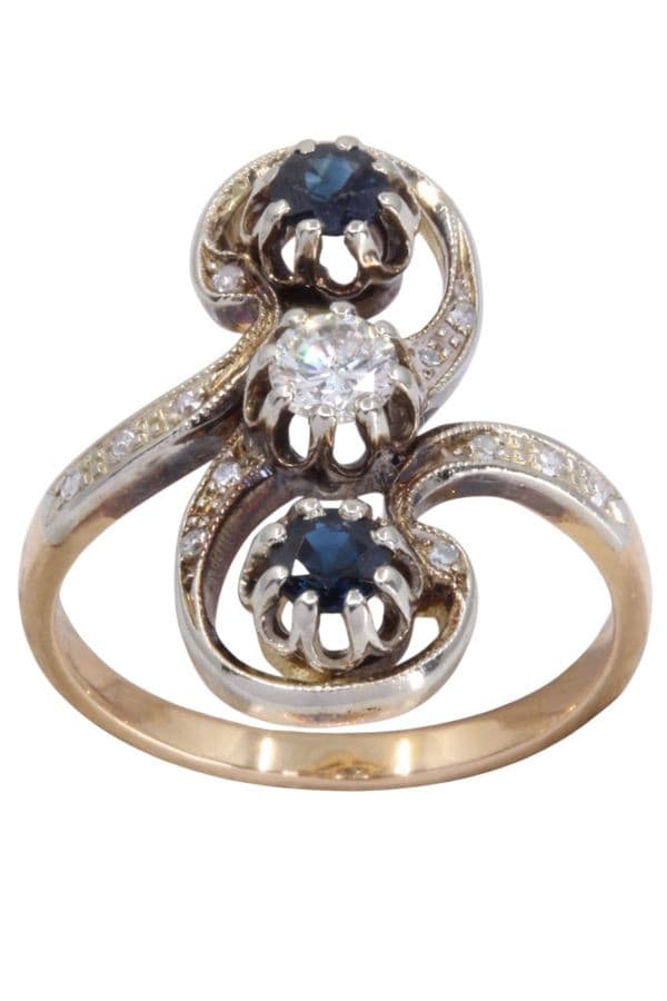 BAGUE ART-NOUVEAU — vue 1
