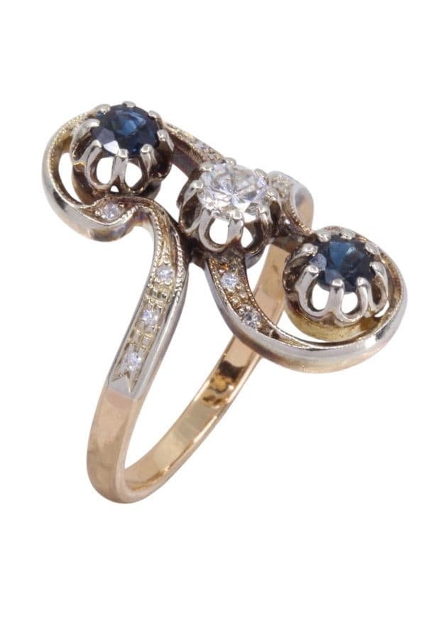 BAGUE ART-NOUVEAU — vue 3