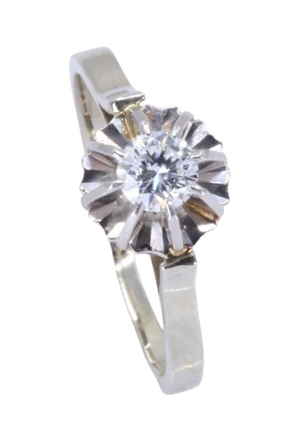 SOLITAIRE ANCIEN DIAMANT 0.30 CARAT — vue 4