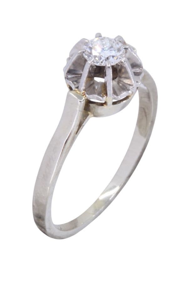 SOLITAIRE ANCIEN DIAMANT 0.30 CARAT — vue 3