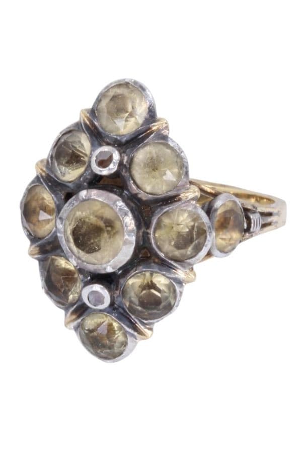 BAGUE MARQUISE ANCIENNE QUARTZ — vue 6