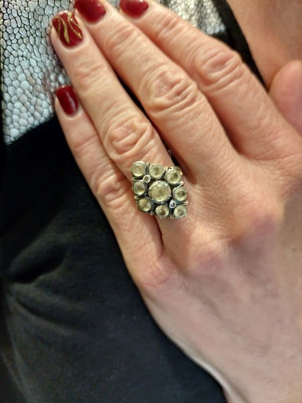BAGUE MARQUISE ANCIENNE QUARTZ — vue 2