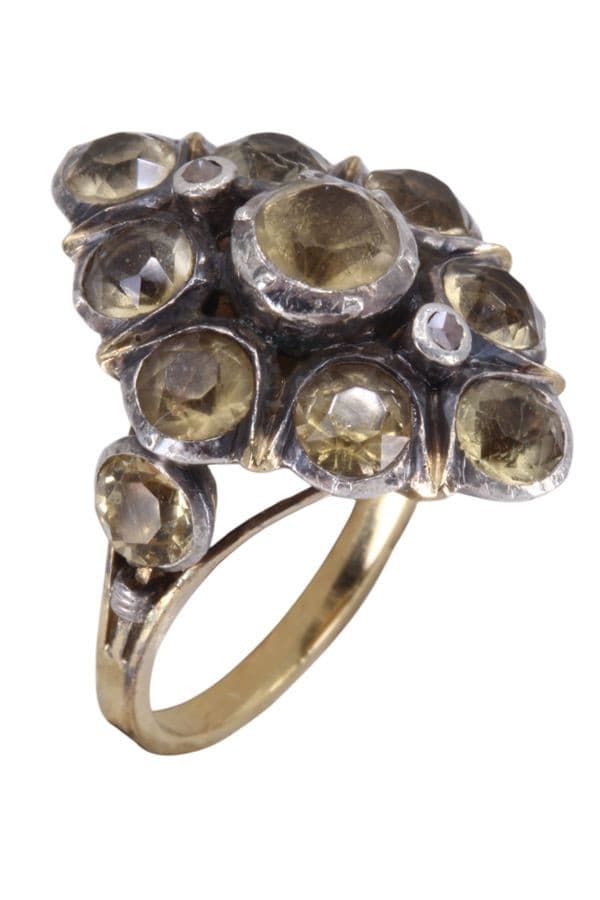 BAGUE MARQUISE ANCIENNE QUARTZ — vue 3