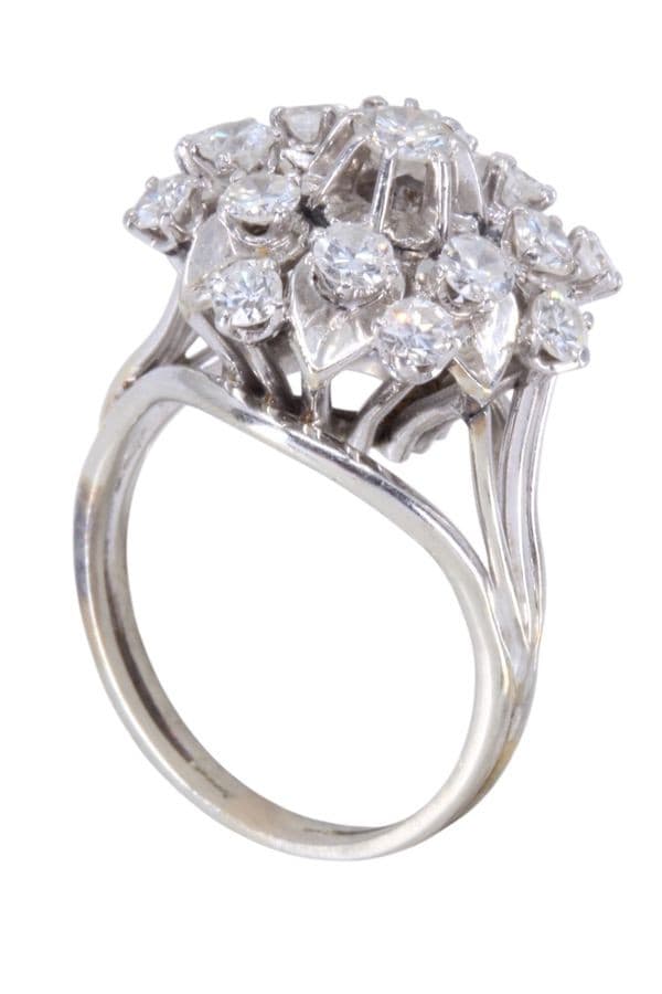 BAGUE FLEUR DIAMANTS ANNÉES 50' — vue 5
