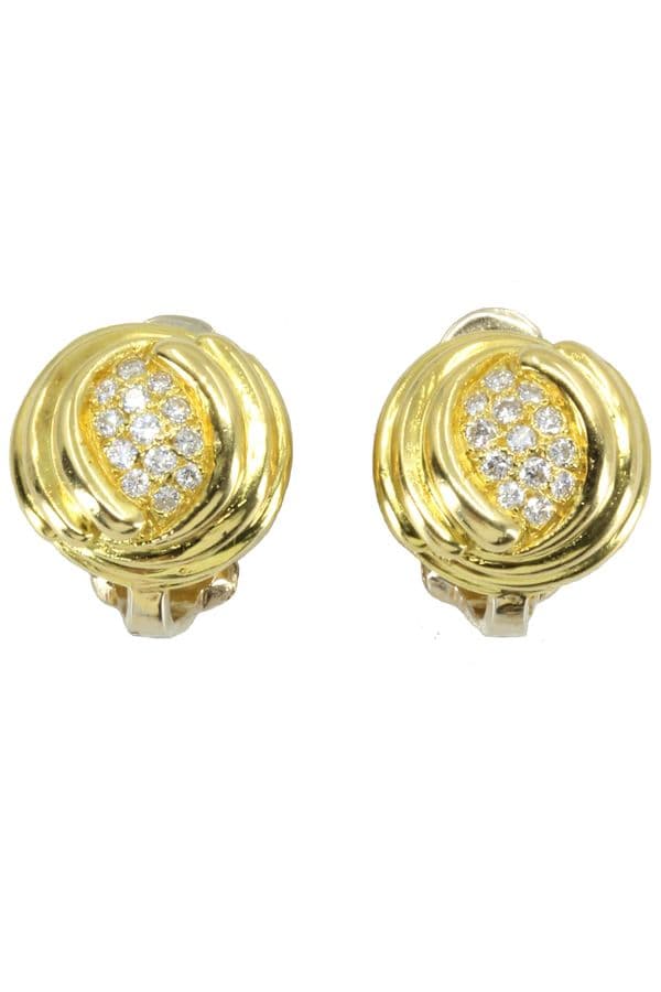 BOUCLES D'OREILLES CLIPS DIAMANTS — vue 1
