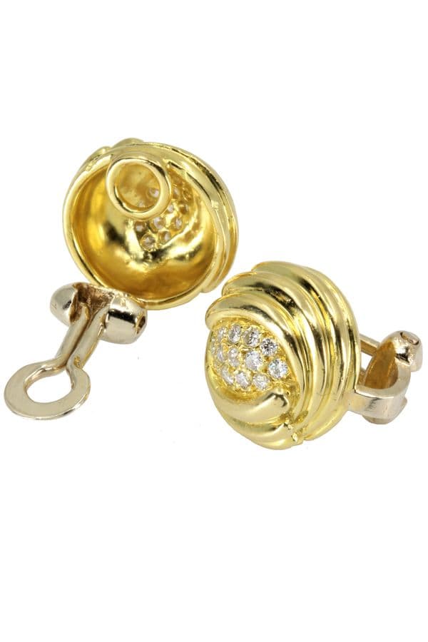 BOUCLES D'OREILLES CLIPS DIAMANTS — vue 2