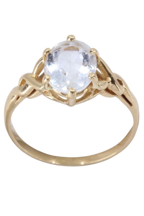 BAGUE MODERNE AIGUE-MARINE — vue 1
