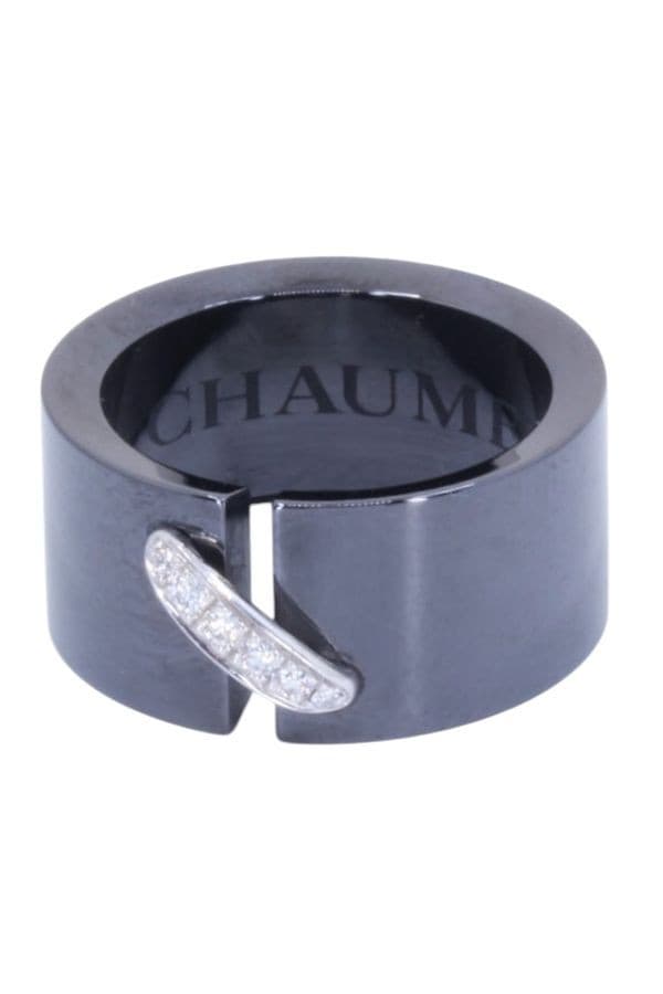 BAGUE CHAUMET "LIEN" CÉRAMIQUE ET DIAMANTS — vue 6