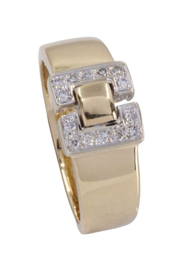 BAGUE MODERNE DIAMANTS — vue 4